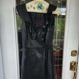 Black Leather Dress with side string (like new, size XS)